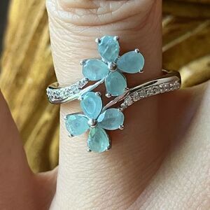 Natural Grandidierite Sterling Silver Artistic Ring Size 6.75